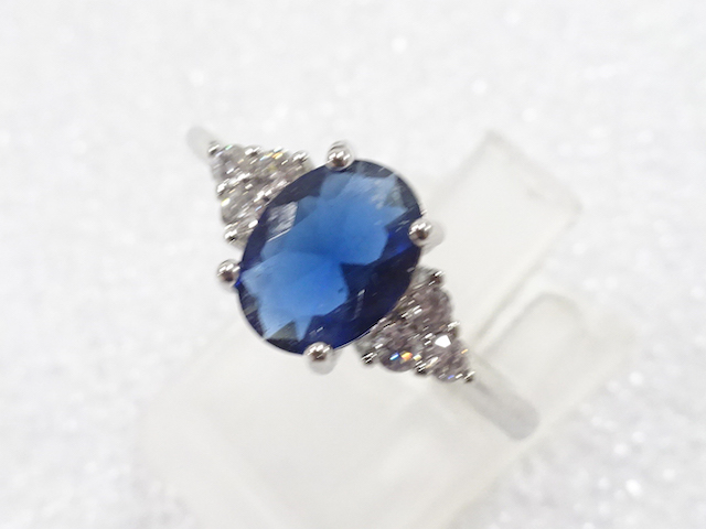 JAPANESE KIMONO / ANTIQUE COLORED STONE RING (SIZE 15.5)
